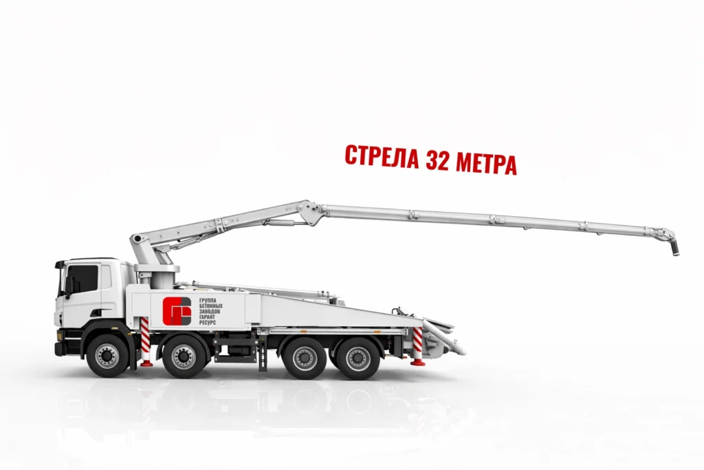 Автобетононасос со стрелой 32 м для подачи бетона в Томилино и области